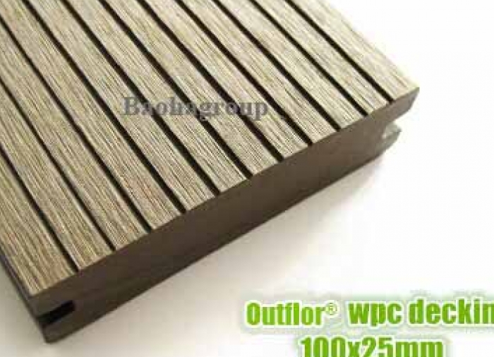 Sàn gỗ nhựa WPC ngoài trời tấm đặc OBM100S25